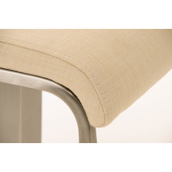 Tabouret de bar Lameng tissu E78 crème