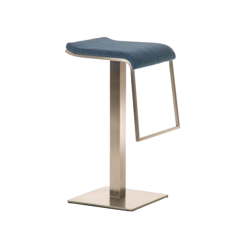 Tabouret de bar Lameng tissu E78 bleu