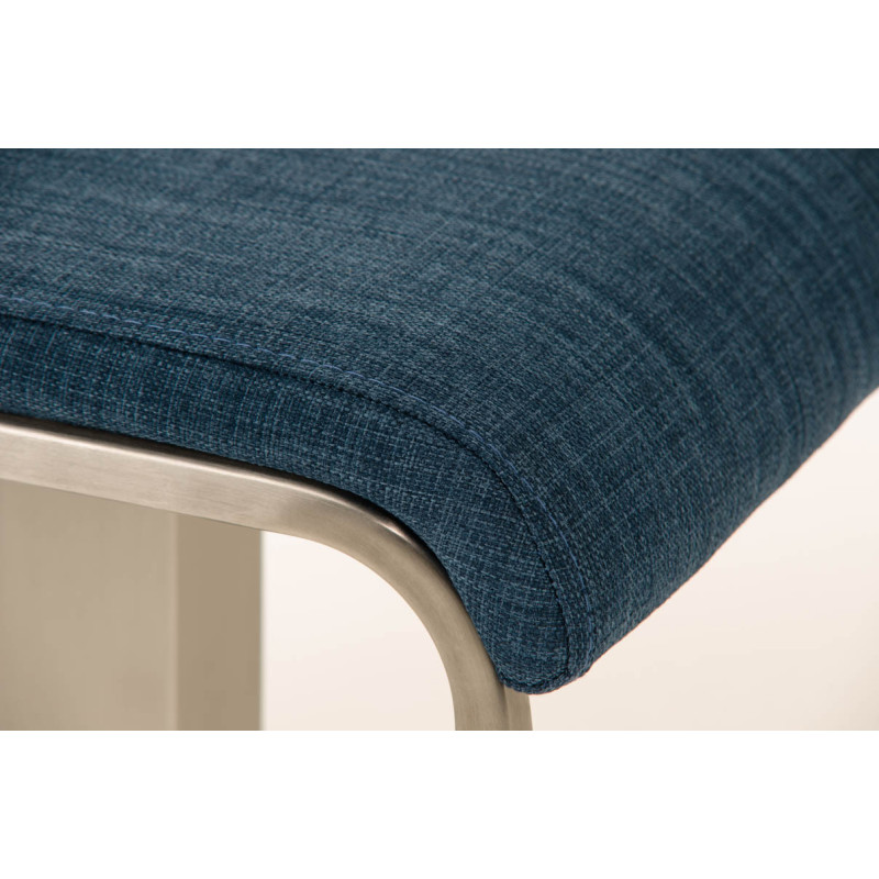 Tabouret de bar Lameng tissu E78 bleu