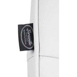 Conjunto de 2 banquetas de bar Vonore, em couro sintético, preto e branco.