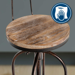 Tabouret de bar Pino, bois bronze