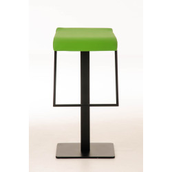 Tabouret de bar Lameng en cuir artificiel B78 vert