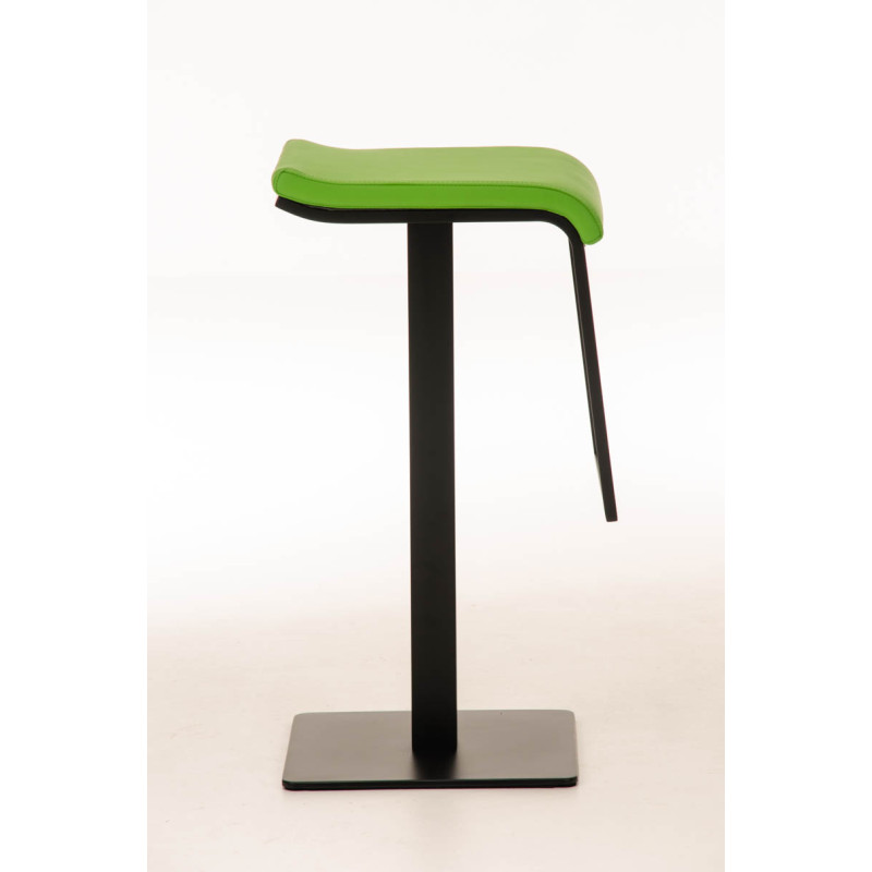 Tabouret de bar Lameng en cuir artificiel B78 vert