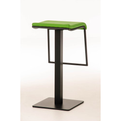 Tabouret de bar Lameng en cuir artificiel B78 vert