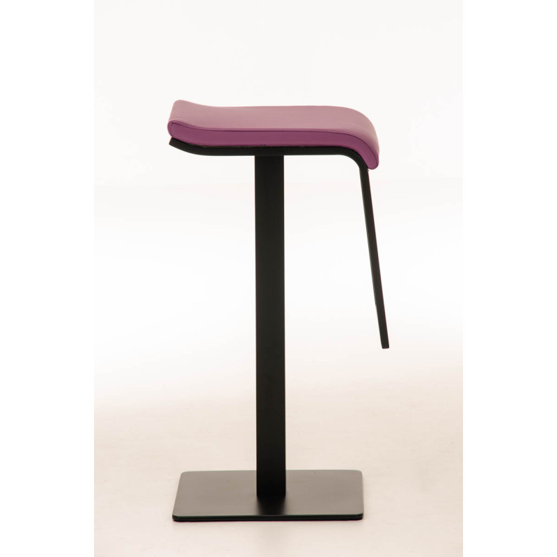 Tabouret de bar Lameng en cuir artificiel B78 violet