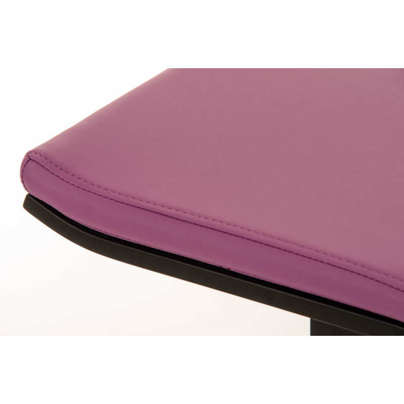 Tabouret de bar Lameng en cuir artificiel B78 violet