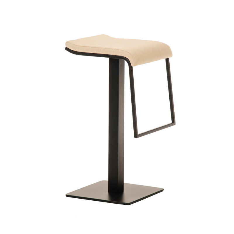 Tabouret de bar Lameng tissu B78 crème