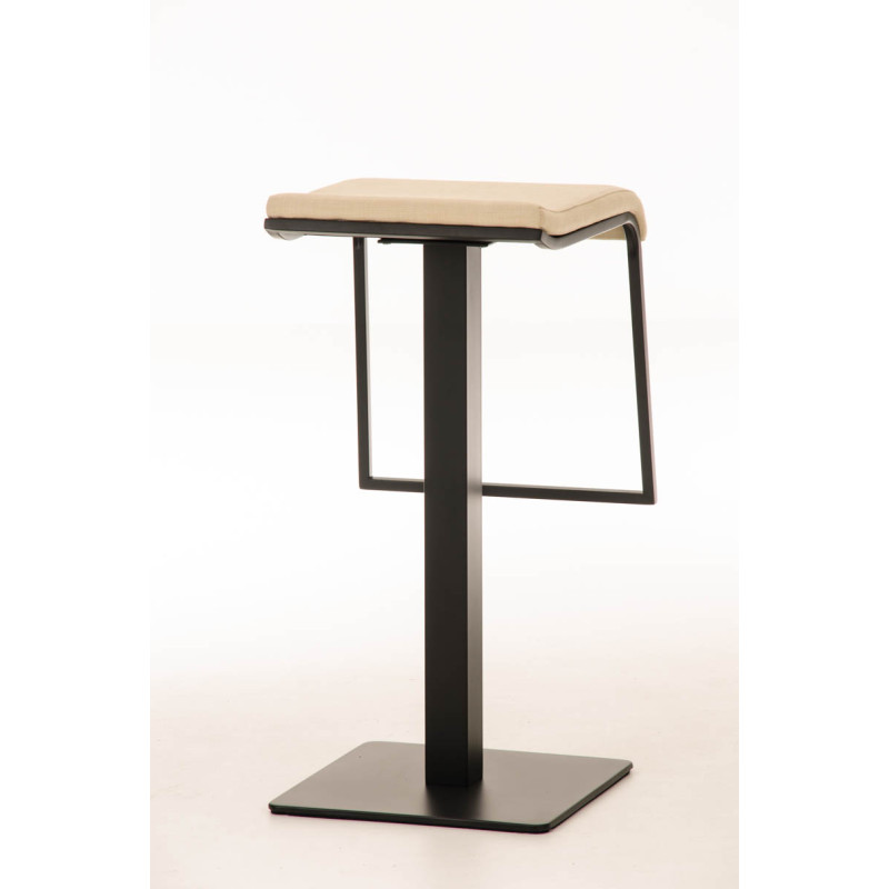 Tabouret de bar Lameng tissu B78 crème