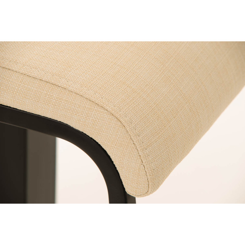 Tabouret de bar Lameng tissu B78 crème