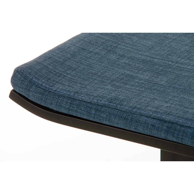 Tabouret de bar Lameng tissu B78 bleu