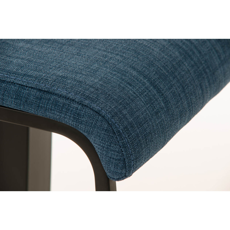Tabouret de bar Lameng tissu B78 bleu