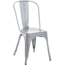 Chaise Benoît argentée