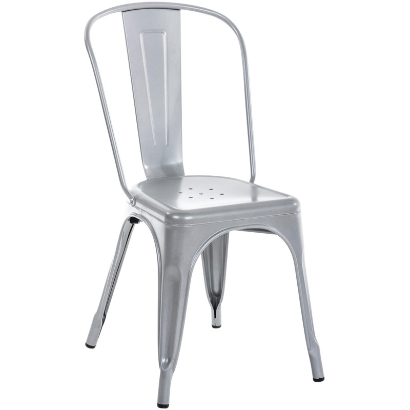 Chaise Benoît argentée