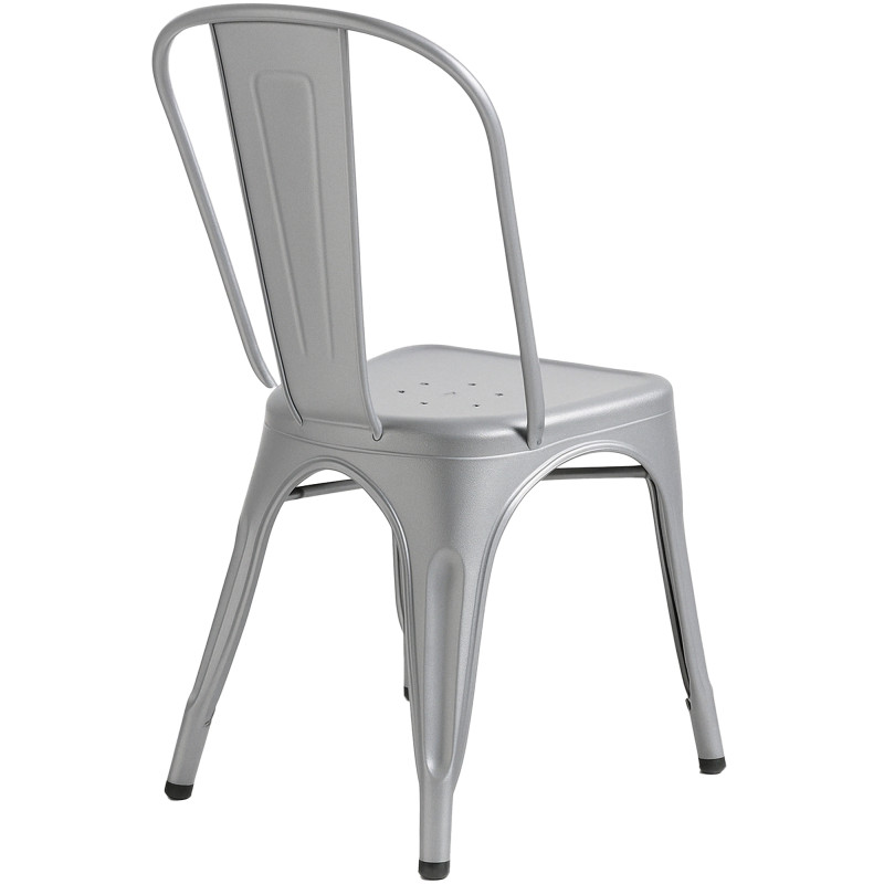 Chaise Benoît argentée