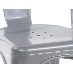 Chaise Benoît argentée