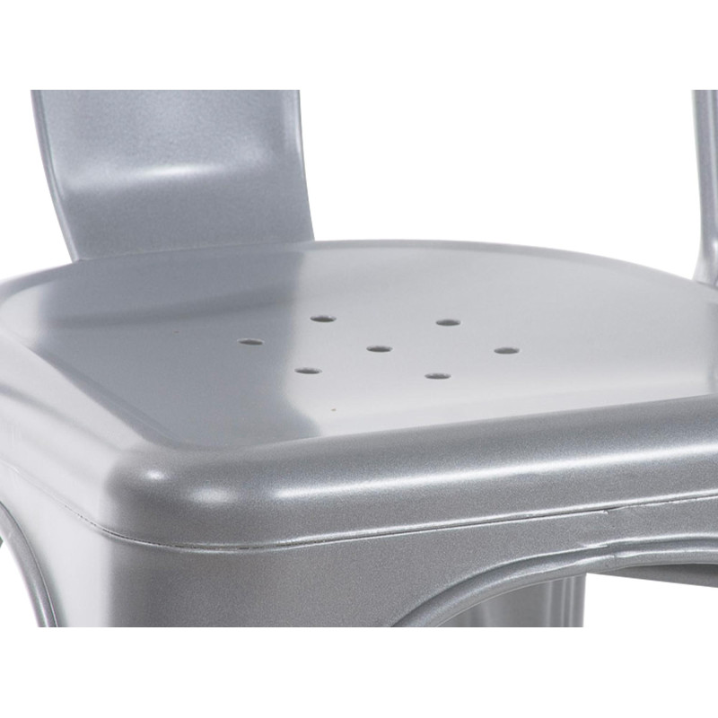 Chaise Benoît argentée