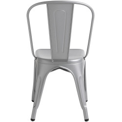 Chaise Benoît argentée