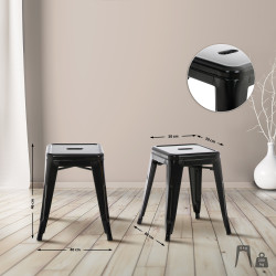 Tabouret Armin noir