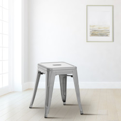Tabouret argenté Armin