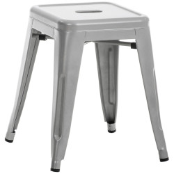 Tabouret argenté Armin