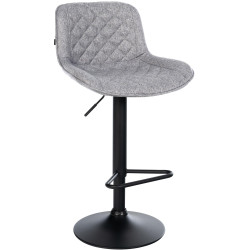 Tabouret de bar Kasson en tissu gris