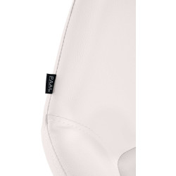 Sgabello da bar Braga Gold, similpelle bianca