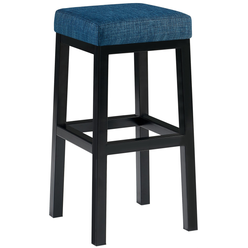 Tabouret de bar Taylor B80 en tissu bleu