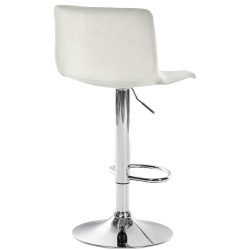 Tabouret de bar en velours Hoover couleur crème