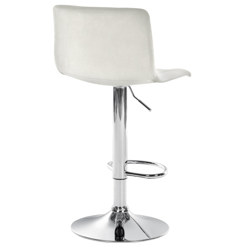 Tabouret de bar en velours Hoover couleur crème