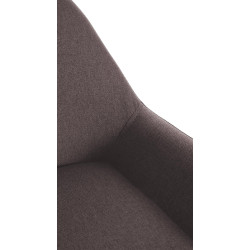 Tabouret de bar Braga Gold, tissu marron