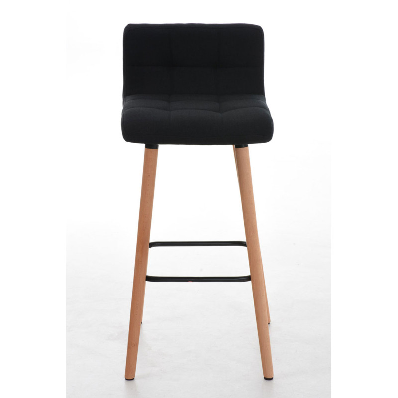 Tabouret de bar Lincoln en tissu noir