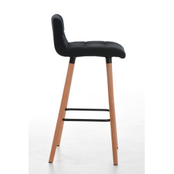 Tabouret de bar Lincoln en tissu noir