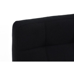 Tabouret de bar Lincoln en tissu noir