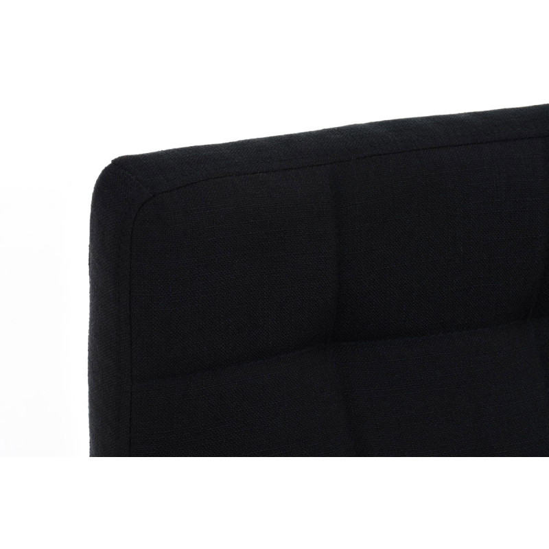 Tabouret de bar Lincoln en tissu noir