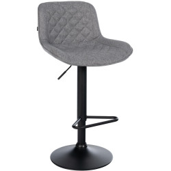 Tabouret de bar Kasson en tissu gris foncé