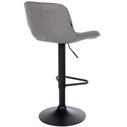 Tabouret de bar Kasson en tissu gris foncé