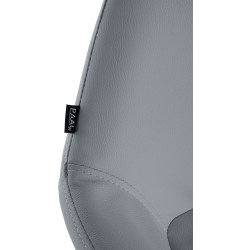 Juego de 2 taburetes de bar Braga Gold de piel sintética gris