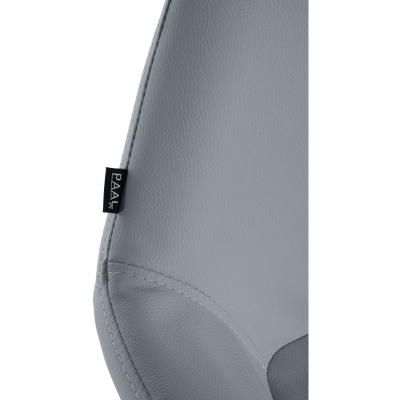 Juego de 2 taburetes de bar Braga Gold de piel sintética gris