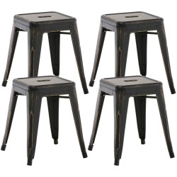 Ensemble de 4 tabourets...
