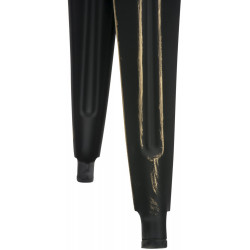 Ensemble de 4 tabourets Armin, noir et or