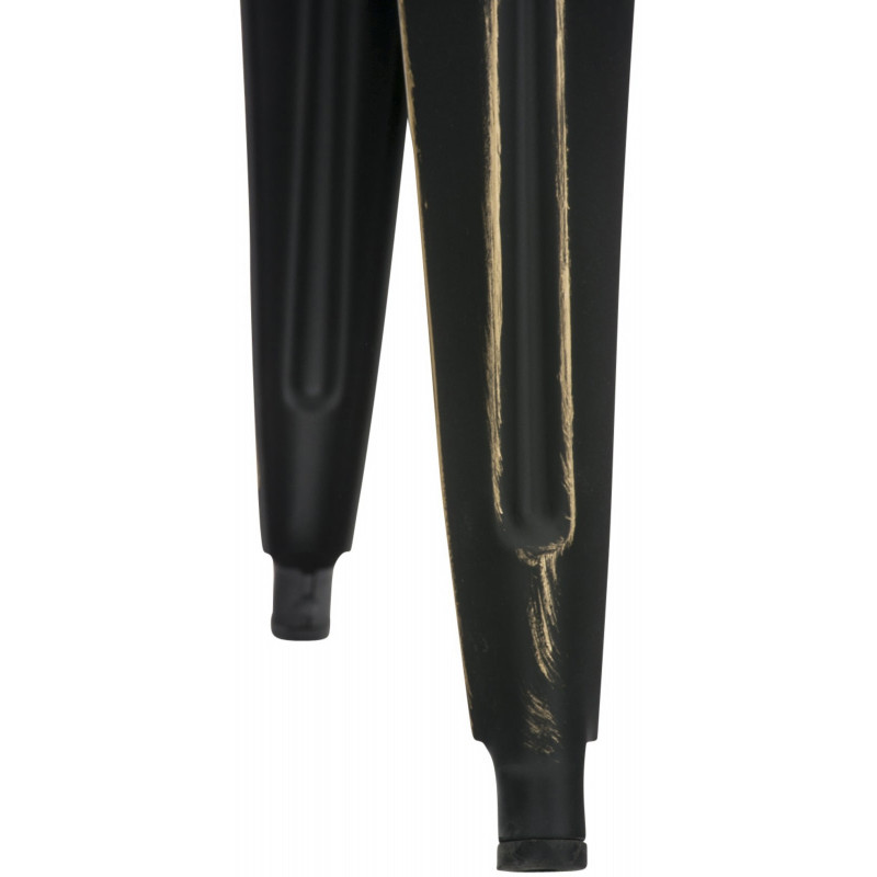 Ensemble de 4 tabourets Armin, noir et or