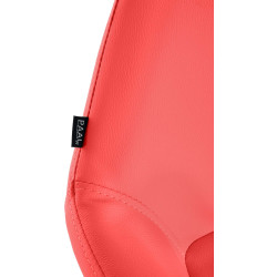 Conjunto de 2 banquetas Braga Gold em couro sintético vermelho