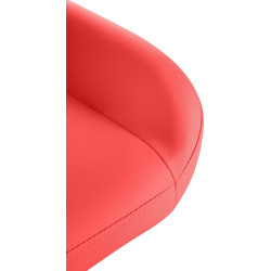 Conjunto de 2 banquetas Braga Gold em couro sintético vermelho