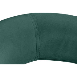 Tabouret de bar Olinda en velours, noir/vert