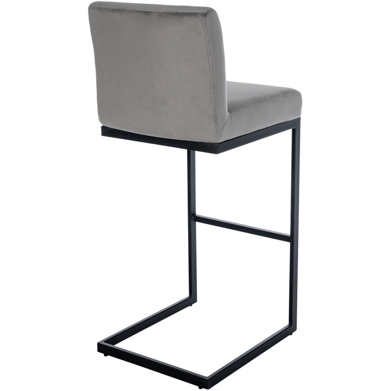 Tabouret de bar Hopewell en velours gris B
