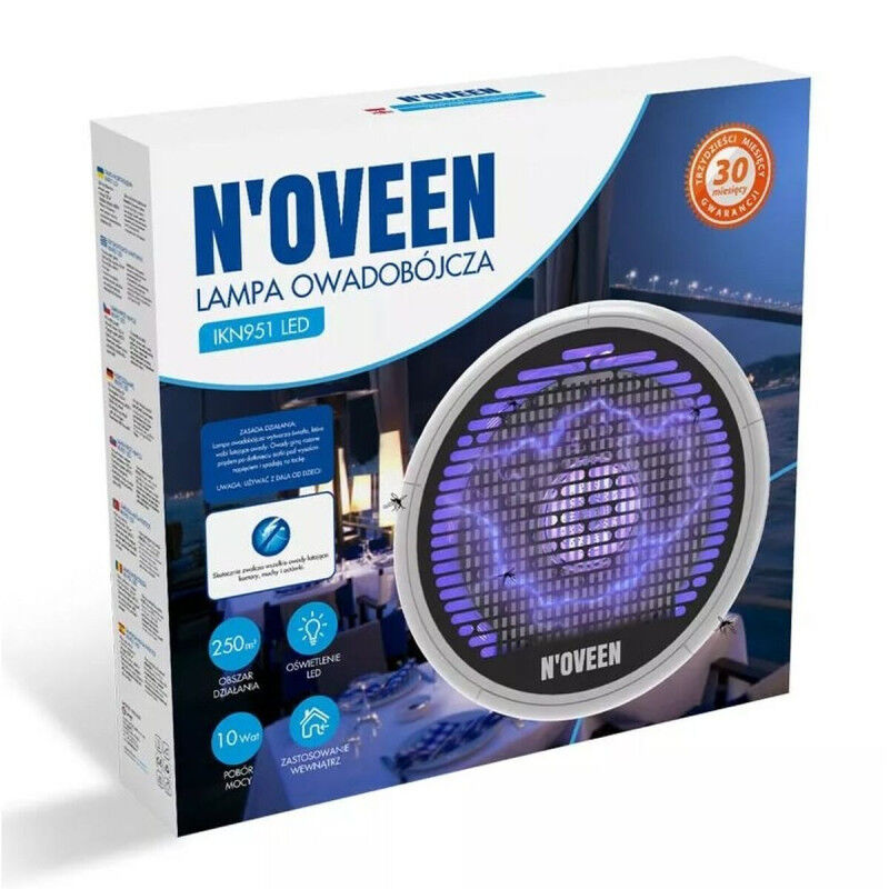 Lampe Anti-Moustiques N'oveen IKN951 Gris Métal 20 W