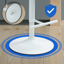 Set di 2 sgabelli da bar in velluto Damar, bianco e blu