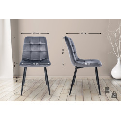 Chaise de salle à manger Antibes | gris foncé