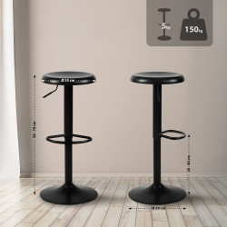 Sgabello da bar nero Williston