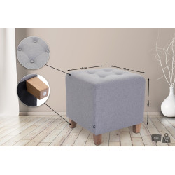 Tabouret Pharaon, gris clair antique